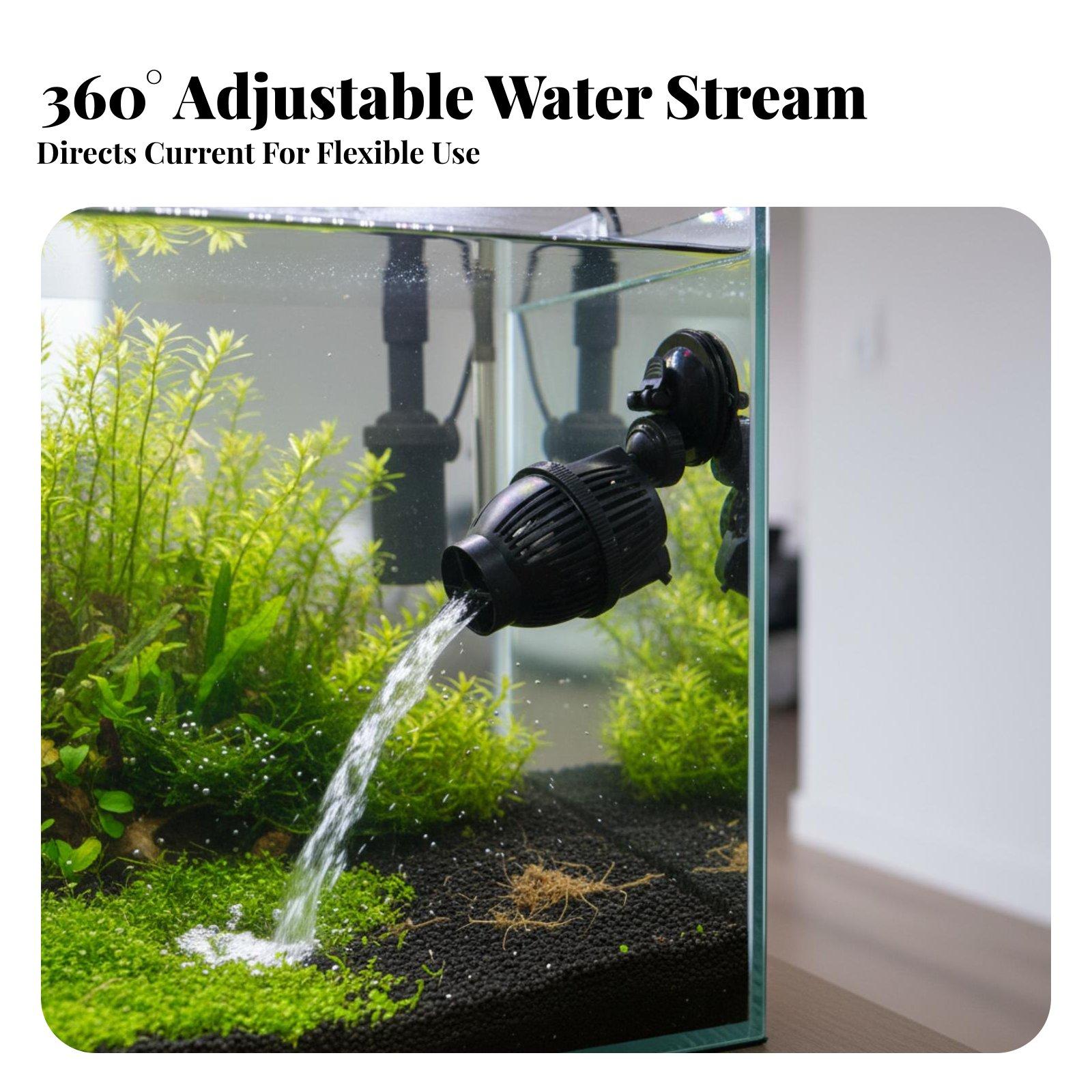 Aquarium Marine Setup - Einstellbarer Aquarium-Wellengenerator, leise Tauchpumpe für die