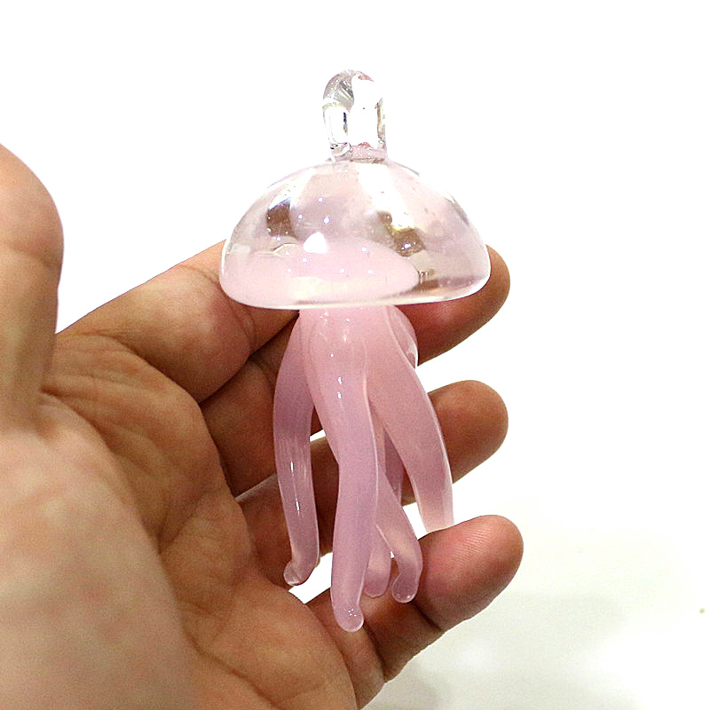 Aquarium And Marine - Rosa Quallen glas anhänger niedliche meeres