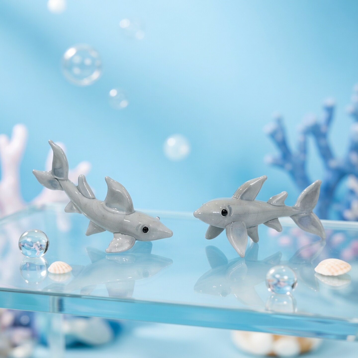 Handgefertigte Mini-Glas-Hai-F – Marine Aquarium Home Bewertung und Preis