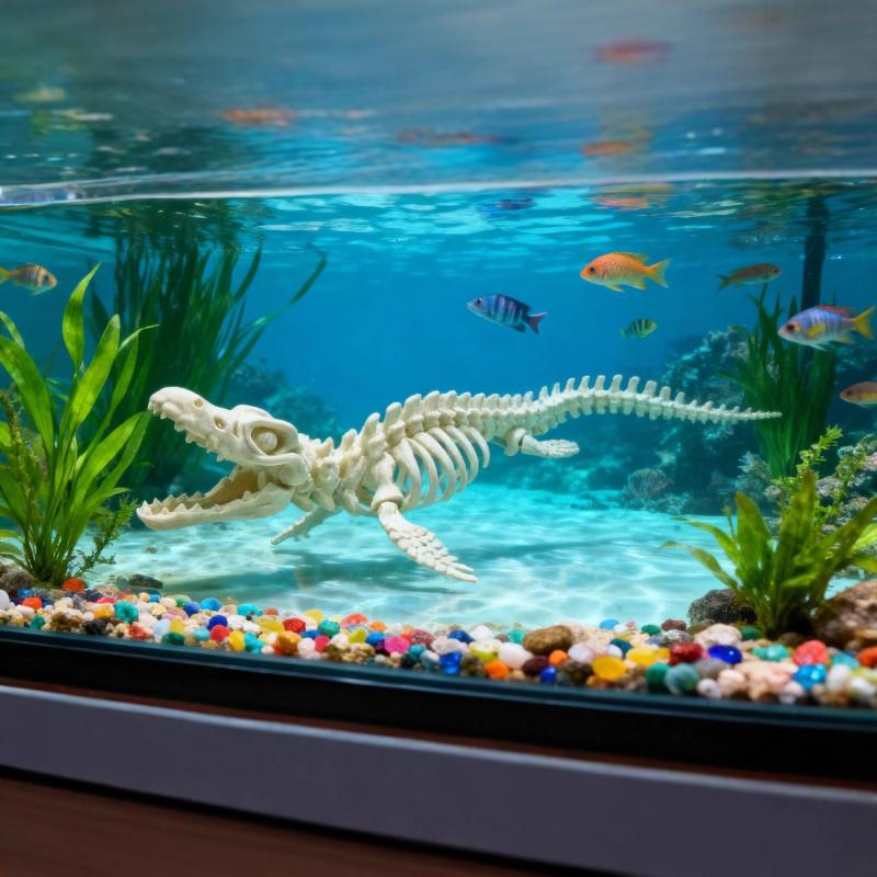 Neu【Dinosaurier-Skelettmodell  – Marine Aquarium Home Bewertung und Preis