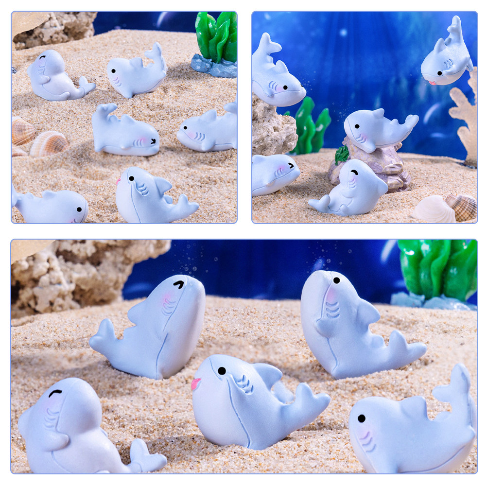 6 Stück Niedliche Mini-Hai-Fig – Marine Aquarium Home Bewertung und Preis